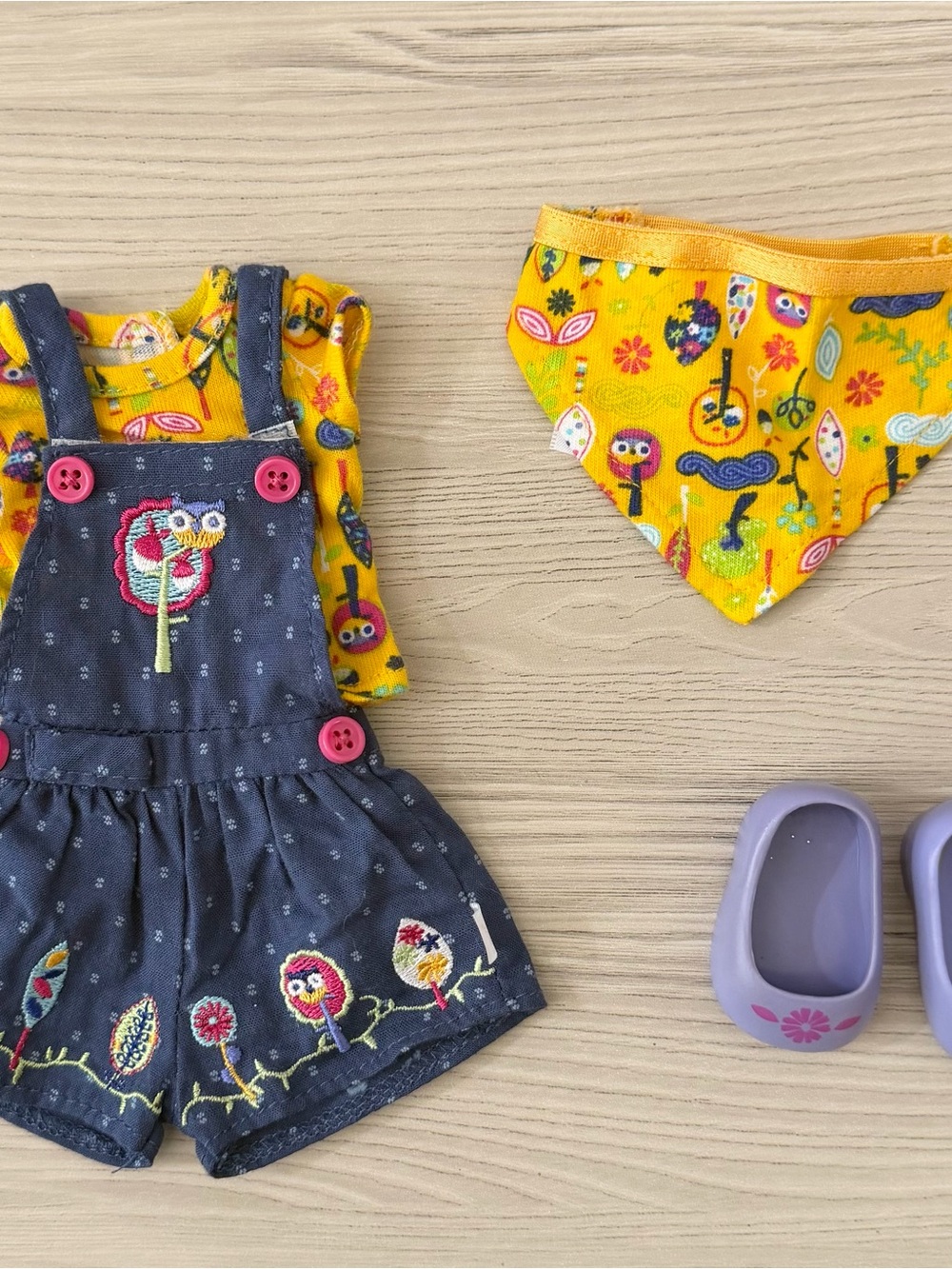 American Girl WellieWishers Outdoors in Overalls outfit